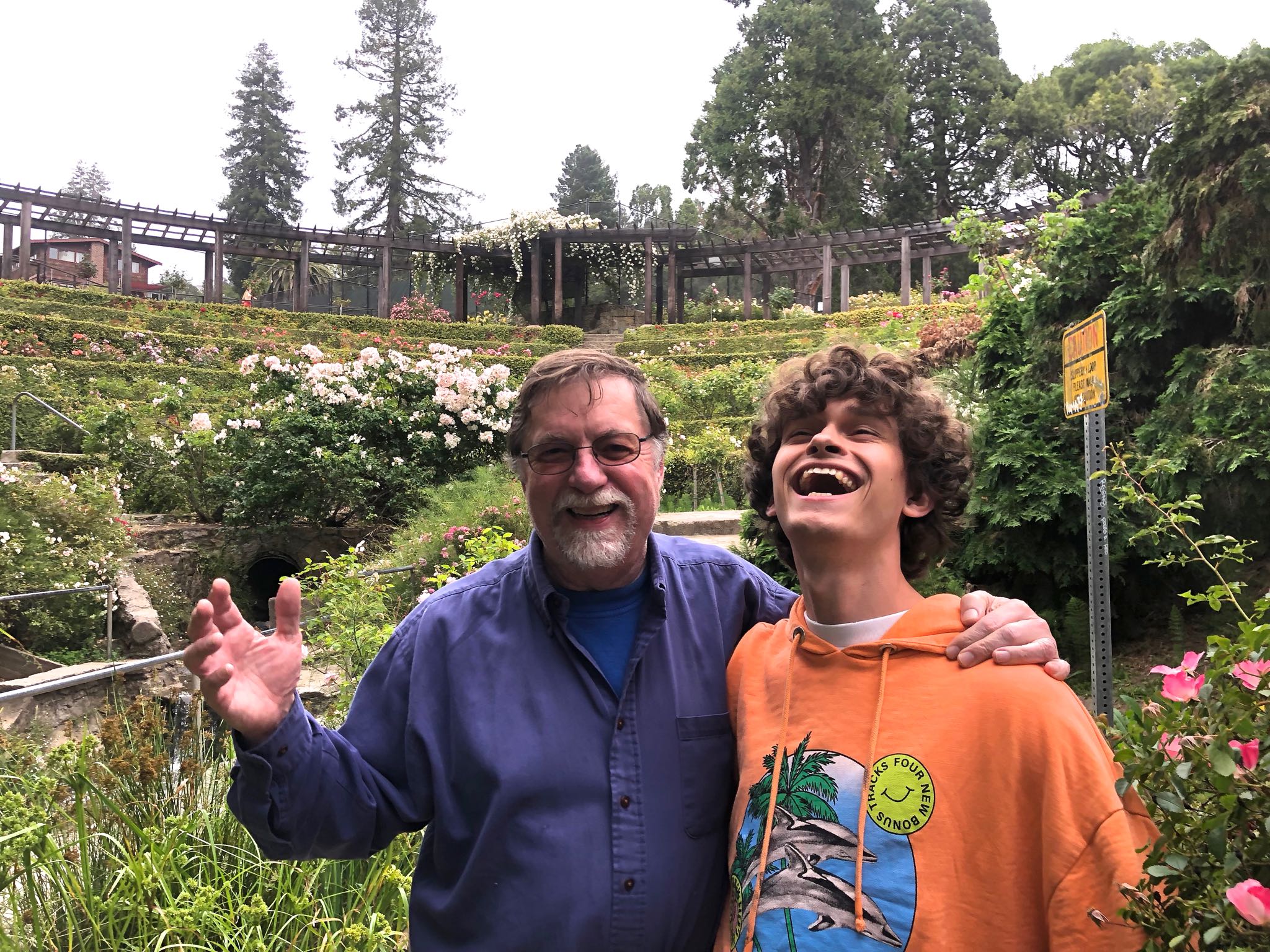 Eric and Aymeric at the Berkeley Rose Garden