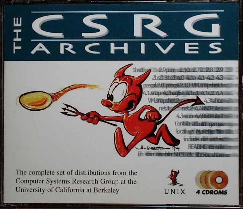 Cover of the CSRG Archive CD-ROM set